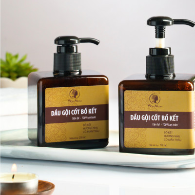 Bộ dưỡng thơm tho body và làm sạch cơ thể Wonmom ( 1 dầu gội cốt bồ kết + 1 sữa tắm thảo dược )
