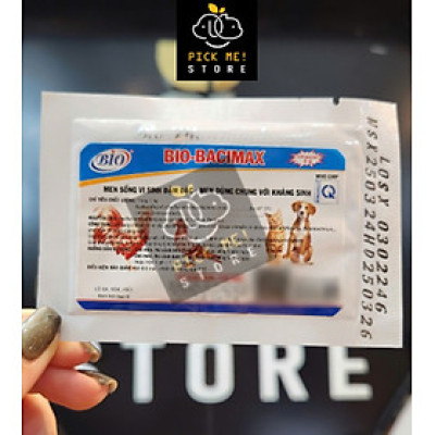 BIO BACIMAX - Men Vi Sinh Sống Đậm Đặc Bổ Sung Lợi Khuẩn cho Chó Mèo, Giúp Phân Khô, Giảm Mùi Hôi
