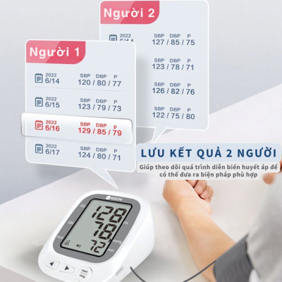 Máy đo huyết áp bắp tay Kachi JN-163B có trợ lý đọc kết quả tiếng Việt hỗ trợ người cao tuổi mắt kém - Hàng chính hãng