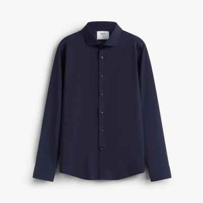 Áo sơ mi tay dài nam màu Xanh đen Form Fitted - ROUTINE 10F24SHL070 | ROUTINE CÀ MAU