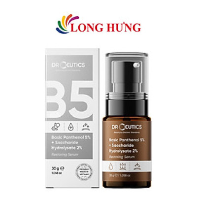 Tinh chất dưỡng ẩm DrCeutics Basic Panthenol 5% + Saccharide Hydrolysate 2% (30g) - Hàng chính hãng