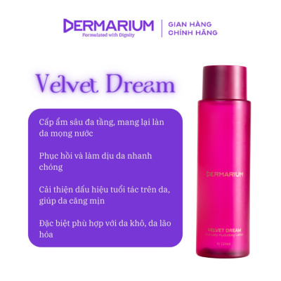 Dermarium Velvet Dream - Cấp nước HA B5 cho làn da căng mọng