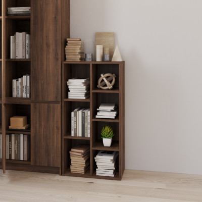 HAPPY FURNITURE ,Kệ sách 7 ngăn - CATY , KSA_094, 52cm x 28cm x 100cm DxRxC