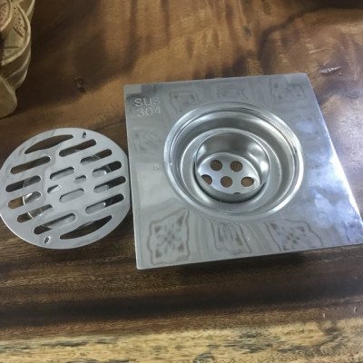 Phễu thoát sàn 15X15 Inox 304 