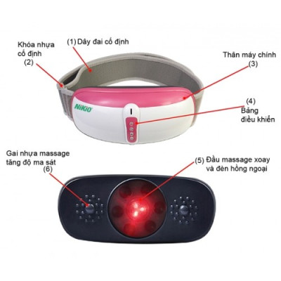 Đai (Máy) Massage Bụng Nikio NK-169AC - Công Nghệ Rung, Lắc Và Xoa Bóp Tiên Tiến, Kết Hợp Hồng Ngoại Hỗ Trợ Giảm Mỡ Bụng, Làm Săn Chắc Cơ Cực Nhanh