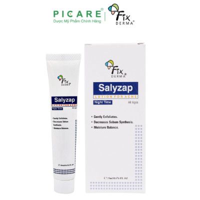 Kem Dưỡng Giảm Mụn Ban Đêm Fixderma Salyzap Lotion For Acne 20ml