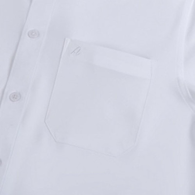 Áo Sơ Mi Nam Trắng Trơn Dài Tay Công Sở Trung Niên Thương Hiệu Anton Vải Nano Chống Nhăn - SRD05