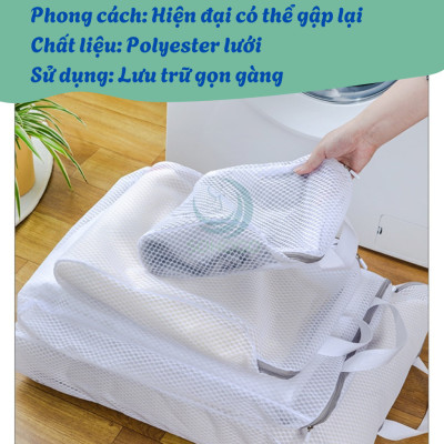 Túi giặt lưới chống biến dạng đồ 3 size– Dạng hộp có quai xách Túi lưới giặt đồ 3D cao cấp  Túi giặt vải lưới chống xù – Giữ phom quần áo Túi giặt bảo vệ đồ thời trang – Có tay cầm tiện lợi