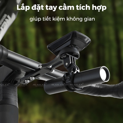 Giá đỡ đồng hồ xe đạp hợp kim nhôm BG-2122, gắn dưới tay lái xe đạp đua/xe đạp đường trường, điều chỉnh góc linh hoạt - Mai Lee