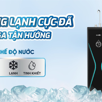 Máy lọc nước nóng lạnh RO Mỹ 10 lõi Karofi KAD-D528 - Giao trước lắp sau miễn phí toàn quốc - Bảo hành 36 tháng - Hàng chính hãng