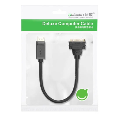 Ugreen UG2040520405TK 15CM màu Đen Cáp chuyển đổi DP sang DVI 24 + 5 Hỗ trợ độ phân giải FULL HD - HÀNG CHÍNH HÃNG