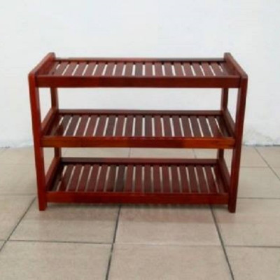 Kệ Giày Dép Gỗ Tự Nhiên 3 Tầng Rộng 60cm (Vàng)
