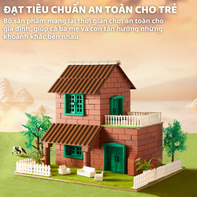 Đồ chơi lắp ráp xây nhà gạch mini mô phỏng Mideer My First Building, đồ chơi nhập vai kĩ sư xây dựng