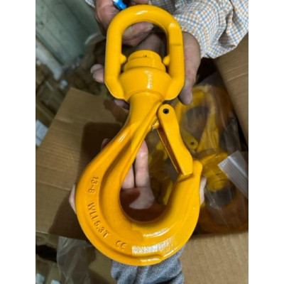 Móc Cẩu Xoay 360 Chống Xoắn Cáp - Móc Treo Palăng Có Vòng Bi, Chốt An Toàn Chịu Tải 1 Tấn - 5 Tấn