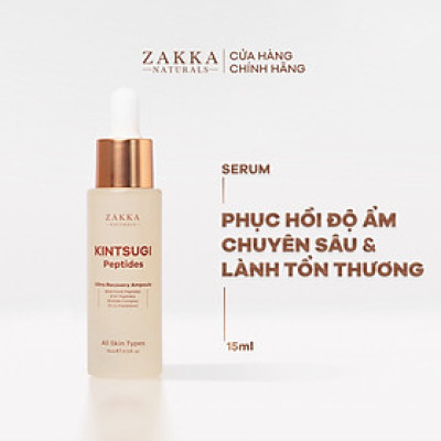 [MINISIZE] Tinh Chất Phục Hồi Chuyên Sâu Độ Ẩm & Lành Tổn Thương Zakka Naturals Kintsugi Peptides Ultra Recovery Ampoule 15ml