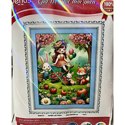 Tranh thêu kín Vườn cổ tích vs8177, kích thước 50 x 68 cm