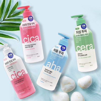 Dầu gội và dầu xả phục hồi tóc hư tổn giảm bết Derma & More CERAMIDE giảm gãy rụng, dưỡng tóc bóng khỏe 600ml