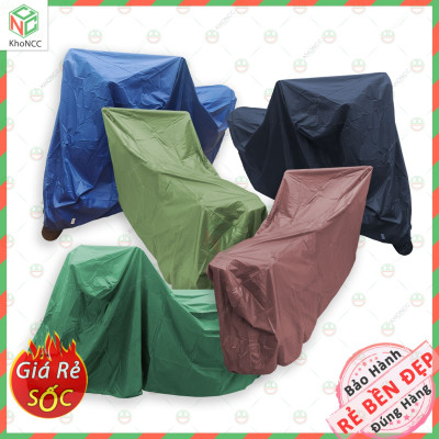 (Dày Bền) Bạt Phủ Áo Trùm Xe Máy Vải Dù Cỡ 2 - Hàng Chính Hãng KhoNCC - Che Mưa Nắng Thời Tiết Khắc Nghiệt Loại Lớn Cho Dòng Xe Tay Ga - Xe Số Thông Dụng - KhoNCC-BPXVD (Nhiều Màu)