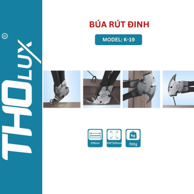 Kìm Búa rút đinh, đa năng K-19 Tholux, Kìm bấm hàng rào