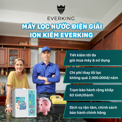 Máy Lọc Nước Điện Giải iON Kiềm EVERKING EK-711 - Hàng Chính Hãng