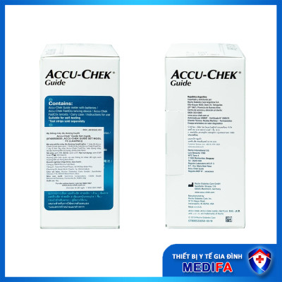 [TRỌN BỘ] Máy Đo Đường Huyết Accu-Chek Guide Kèm 25 Que Thử Và Trụ 6 Kim Lấy Máu ,Tem Phụ Tiếng Việt