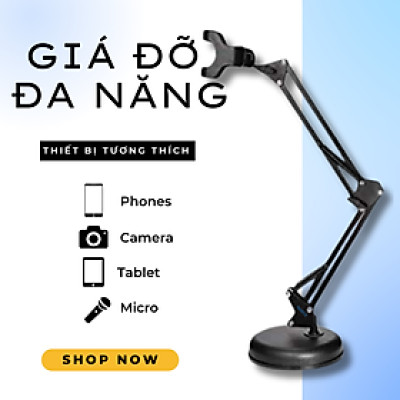 Giá Đỡ Đa Năng Cho Micro, Điện Thoại và Webcam – Thiết Kế Gọn Nhẹ, Chịu Lực Tốt, Tương Thích Đa Dụng, Dễ Dàng Sử Dụng Rảnh Tay, Điều Chỉnh Tự Do, Phù Hợp Ghi Âm, Chat Trực Tuyến, Livestream, và Sản Xuất Âm Thanh - Hàng nhập khẩu
