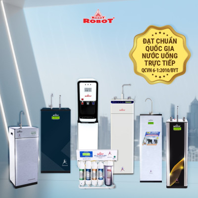 Máy lọc nước ROBOT Nóng Nguội SPRING Pro 9GH-UR Màu Đen Sọc- Hàng chính hãng