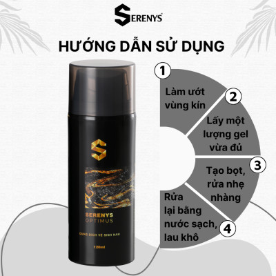 Gel vệ sinh làm sạch dưỡng ẩm vùng nhạy cảm cao cấp dành cho nam giới Serenys Optimus 120ml