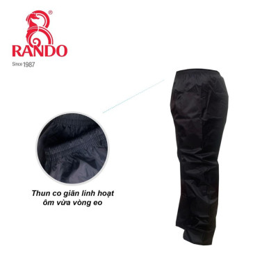 Quần Đi Mưa Thời Trang RANDO Cao Cấp, Chính Hãng Vải Dù Không Thấm Nước Dành Cho Đi Phượt, Đi Xe Máy, Xe đạp