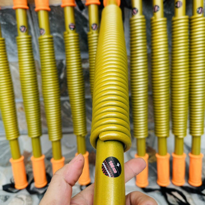 Gậy Lo xo,Thanh lò xo(Màu Vàng Bầu) gậy bẻ tay tập cơ tay cơ ngực 80kg 100kg titan GYM(Hình ảnh thực của Gậy)