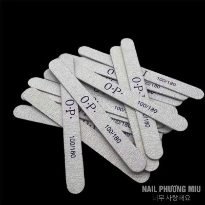 Dũa Mỏng OPI Lốc 50 Cái Độ Nhám 100/180 Thân Cứng, Không Xẹp, Cầm Chắc Tay Làm Nail Tiện Lợi