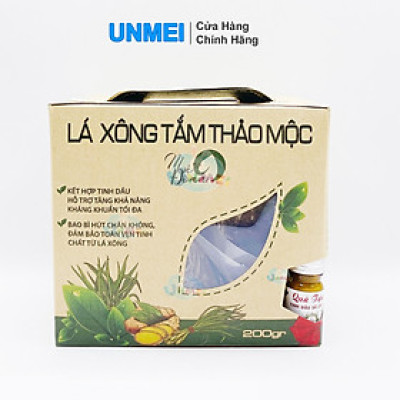 Lá Xông Thảo Mộc MỆ ĐOAN giúp Phục hồi sức khỏe làm sạch cơ thể sau sinh combo 200g/(Hộp 2gói)