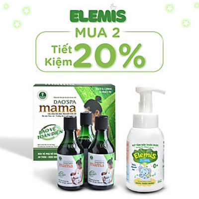[COMBO 2 MÓN] Xông Tắm Cho Mẹ Daospa Mama và Bọt Tắm Thảo Dược Cho Bé Elemis Bubble 250ml