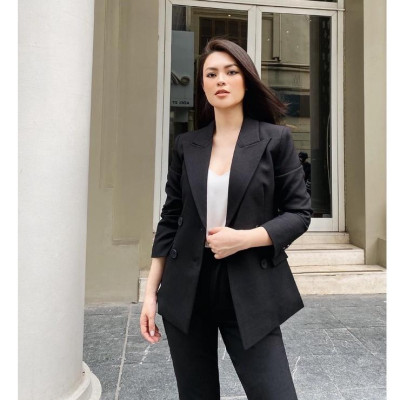 Áo Blazer kiểu 4 cúc màu đen 2NDDATE BL023B