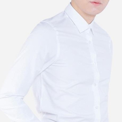Áo sơ mi nam dài tay ALIGRO 100% chất cotton mềm mịn, thoáng mát, cổ bẻ dáng ôm body màu trắng ALGS149