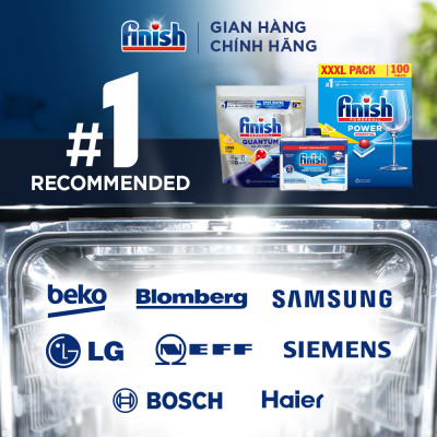 Viên rửa chén bát Finish Quantum túi 21 viên