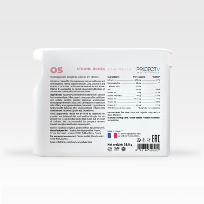 [TẶNG 5 TÚI PV ZIP] Thực Phẩm Sức Khoẻ VS+ENT+OS | V Alphabet - Điều hòa huyết áp, Giảm đau khớp, Ngừa loãng xương - PROJECT V - Xuất xứ Pháp, Hàng Chính Hãng