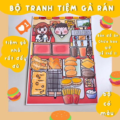 Bộ Tranh Tương Tác Cô Tiên Xanh - Cửa Tiệm Gà Rán