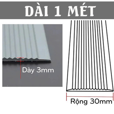 Băng Keo Chống Trượt, Miếng Dán Bậc Cầu Thang Bằng Nhựa PVC Dài 3 Mét Sẵn Keo 3M Siêu Dính, Anh Toàn 