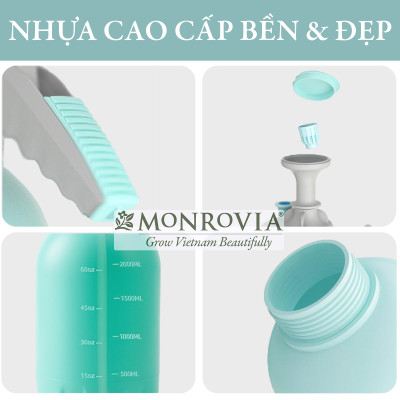 Bình xịt tưới cây MONROVIA 2 lít, phun sương tưới cây cảnh, vòi dài, tặng vòi ngắn, màu xanh, tiêu chuẩn Châu Âu