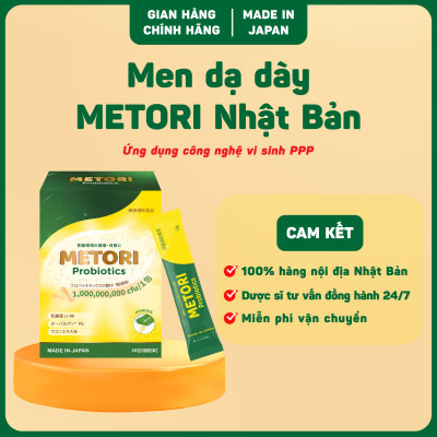 Men dạ dày METORI Nhật Bản - "Khắc tinh" Viêm loét Dạ dày, khuẩn HP, Trào ngược, hộp 10 gói