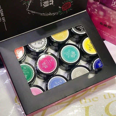 Set Gel Vẽ Nổi FENGSHANGMEI HULIAN 12 Màu Siêu Đặc Làm Nail 8ml/Hũ Không Vón Cục, Dễ Gel Vẽ Họa Tiết Nổi Cho Móng Sơn Gel Nữ Women