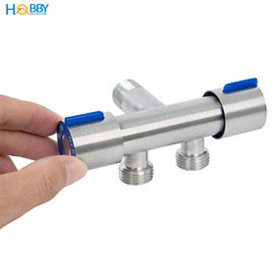 Van chia nước 2 đầu ren ngoài 21 inox 304 Hobby home decor DNV6