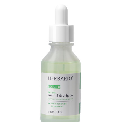 BOOSTED Serum Rau má & Diếp cá Herbario 30ml sạch mụn, thuần chay