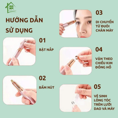 Bút Tỉa Lông Mày Chuyên Dụng – Máy Cạo Lông Mày Siêu Êm, Không Gây Rát Da
