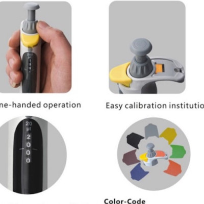 MicroPipet hút mẫu 8 kênh, dải 10μL/50μL/100μL/200μL/300μL, Multichannel pipette, hãng Fcombio-USA