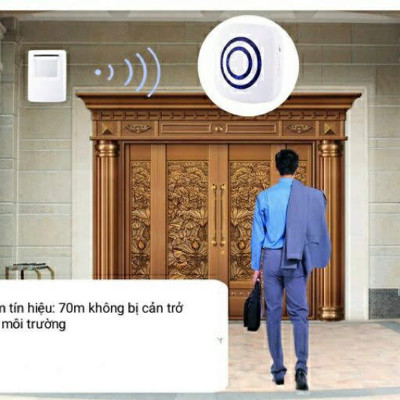 Chuông báo khách kết hợp báo trộm không dây 38 kiểu chuông YF0256 - 1 Mắt 1 Chuông 
