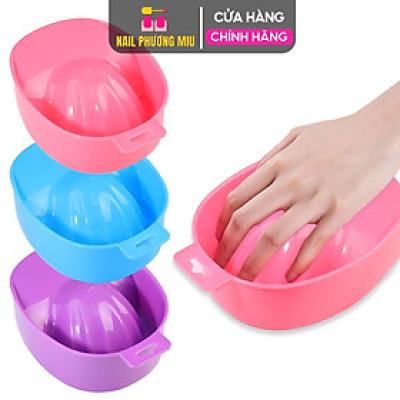 Bát Ngâm Tay Làm Nail Hình Vỏ Sò Bằng Nhựa Cứng Siêu Bền 15x12x4,5cm, Thiết Kế Thông Minh Cho Các Cỡ Tay Làm Nail