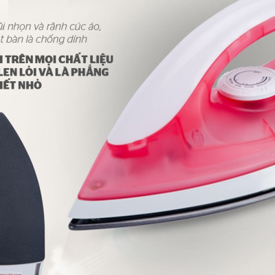 Bàn là khô Sunhouse SHD1072 hồng - Hàng chính hãng