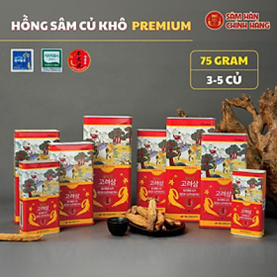 Hồng sâm củ khô Hàn Quốc 75g Premium (3-5 củ) – Daedong